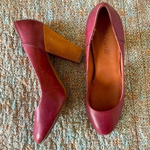 Madewell Pumps in Mauve / Brown Block Heel 7.5